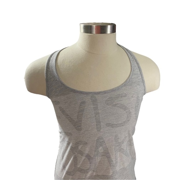 Evisu Men Heather Grey Evisu Osaka Print Racerback Tank T-Shirt Sz S Patch Japan - Picture 2 of 15